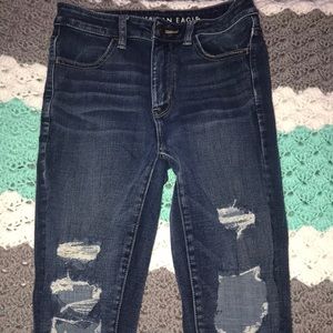 American eagle high waisted distressed jeans